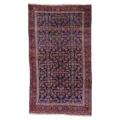 Antique Persian Bijar Rug with Victorian Style