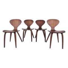 Three Used Dining Chairs After Norman Cherner