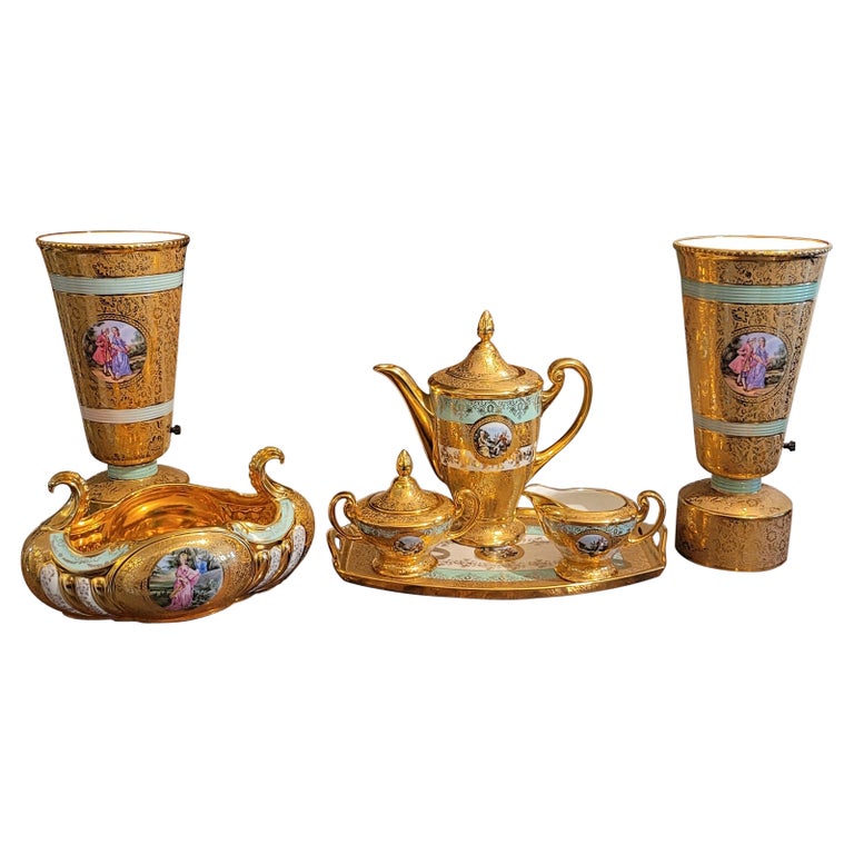 Le Mieux 7 Piece 24kt Gold Porcelain Set For Sale At 1stdibs
