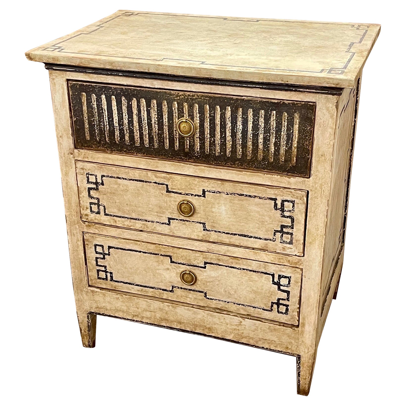 19th Century Italian Neo-Classical Painted Chest of Drawers For Sale