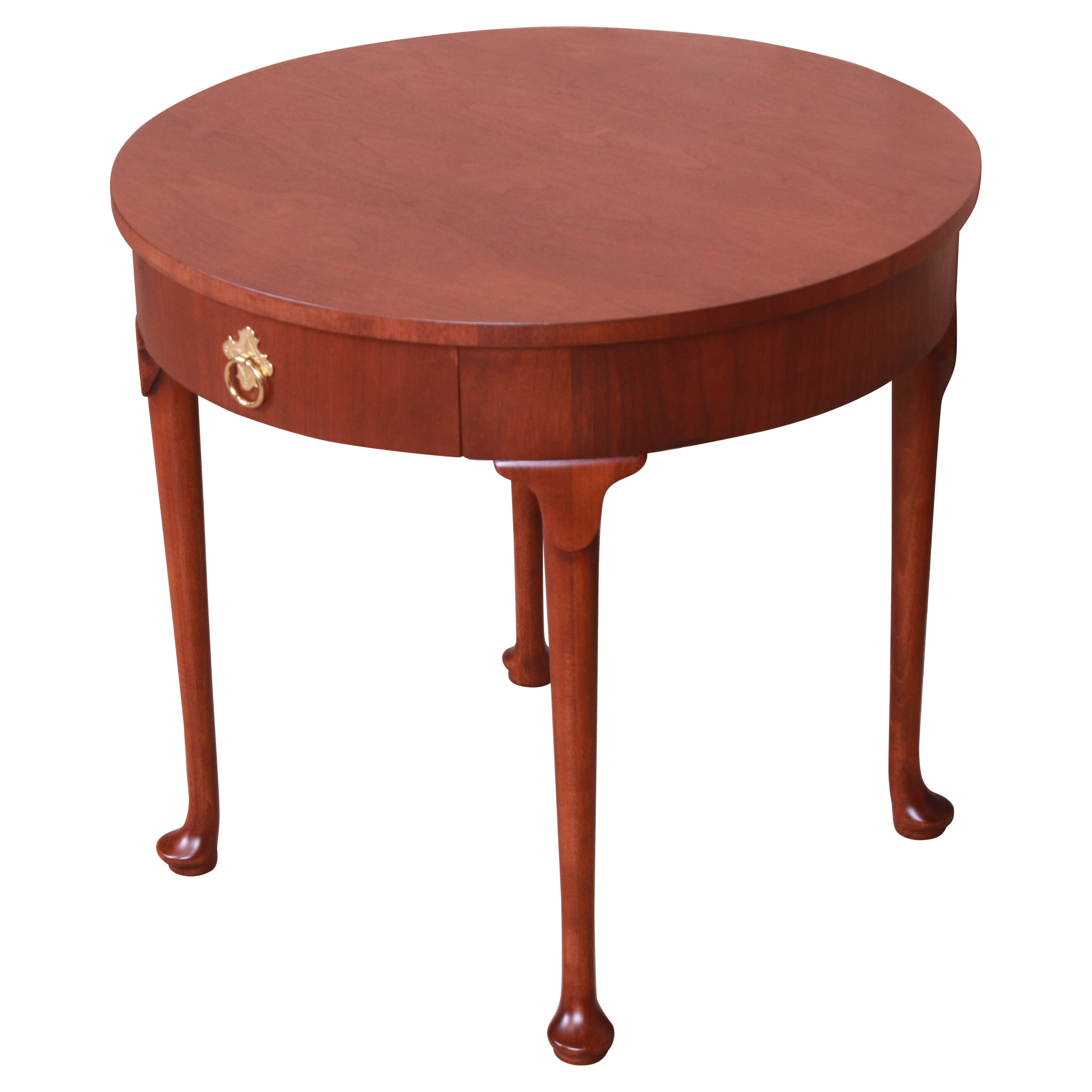 Baker Furniture Queen Anne Walnut Tea Table, Newly Refinished