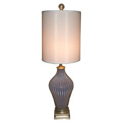 Vintage Exceptional Overscaled Marbro Soft Lilac-Tone Murano Glass Lamp