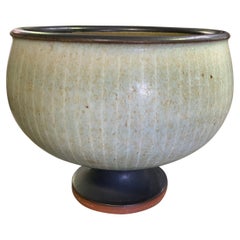 Harrison Mcintosh Signed Mid-Century Studio Pottery Bowl with Original Label