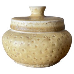 Mid-Century Modern Studio Crafted Ceramic Lidded Jar