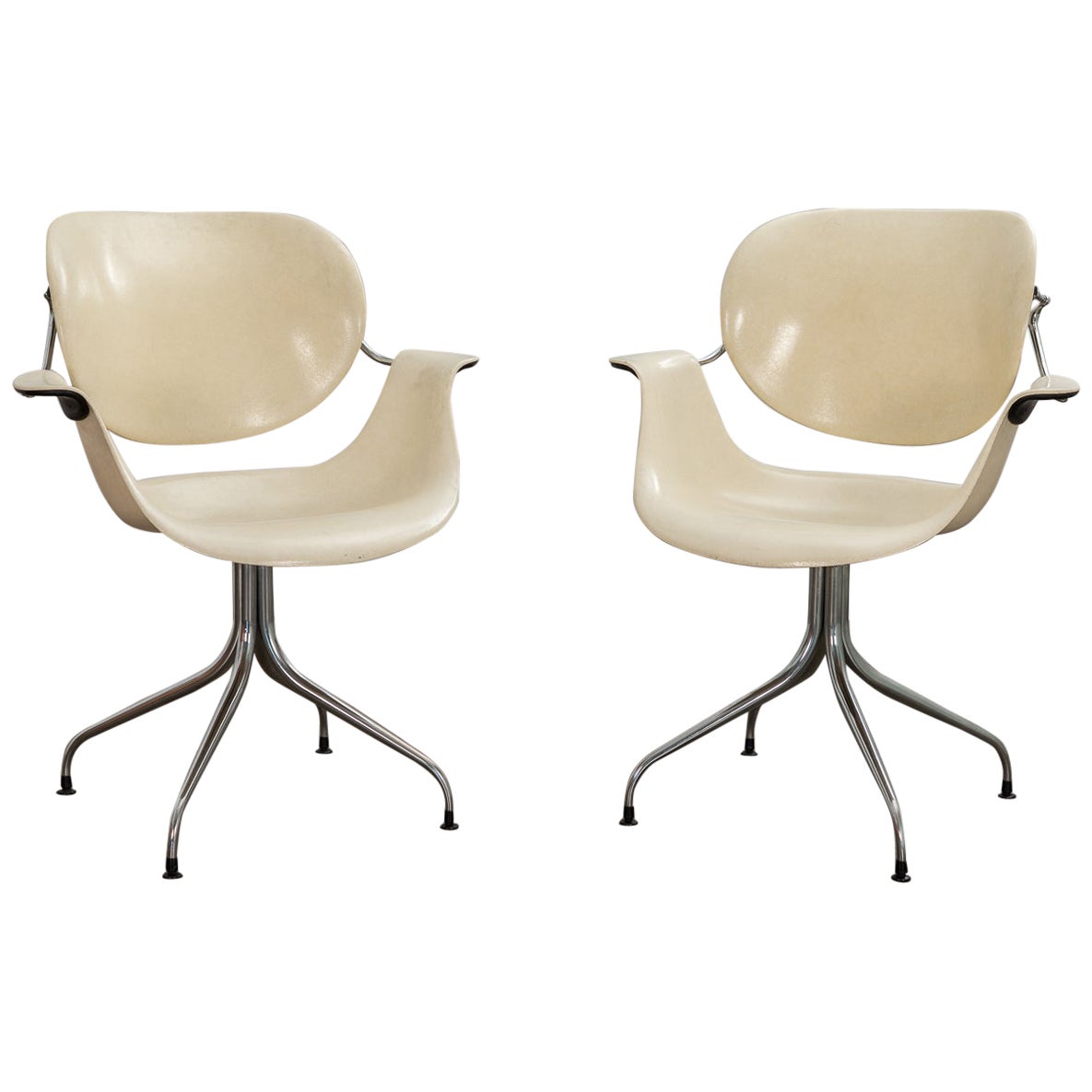 Pair of George Nelson for Herman Miller DAF Swag Leg Chairs