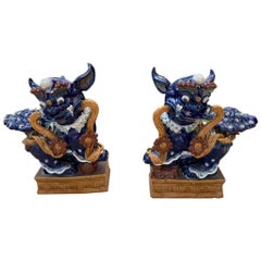 Pair of Chinese Monumental Foo Dogs