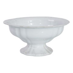Antique Belgian White Ceramic Bowl