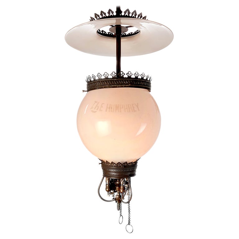 Signed Humphrey Gas Lamp, Electrified at 1stDibs