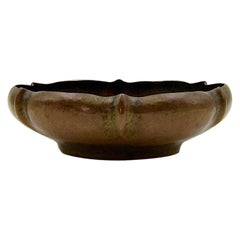 Antique Arts & Crafts Hammered Copper Bowl