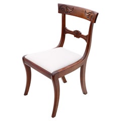 Antique Regency Cuban Mahogany Dining Chair 19th Century