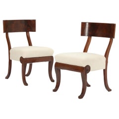 Art Nouveau Mahogany Klismos Chairs, c.1920, Denmark 