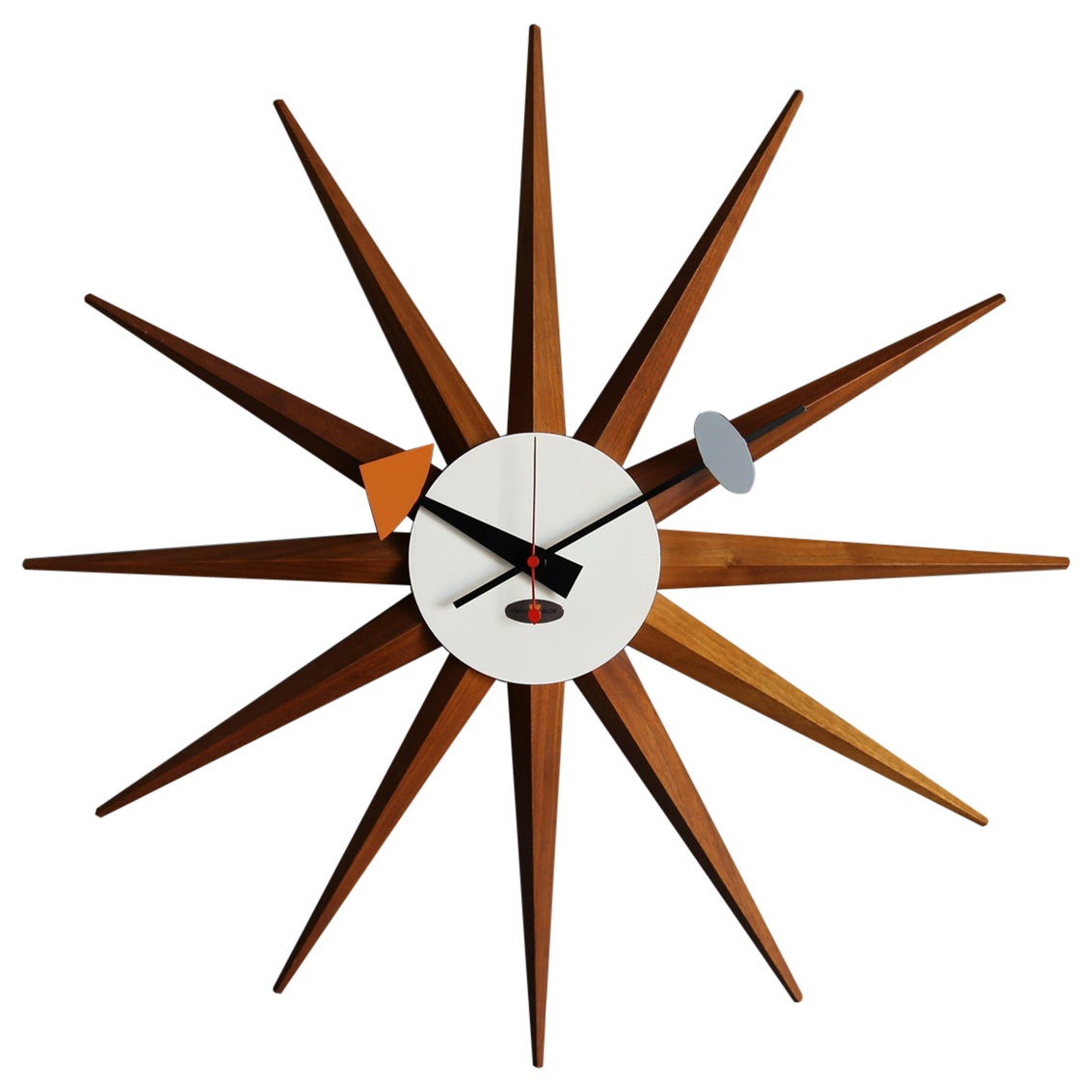 George Nelson & Associates " Spike " Wall Clock, Model 2202B, circa 1952