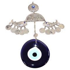 Vintage Blue Evil Eye Wall Hanging Home Protection