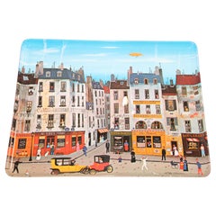 Retro Michel Delacroix "Diner a La fourchette" 1979 Rectangular Tray