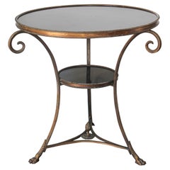 Retro French Louis XVI Style Round Gueridon Marble Table