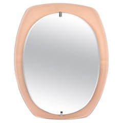 Pink Wall Mirror by Veca, Italy, 1970s