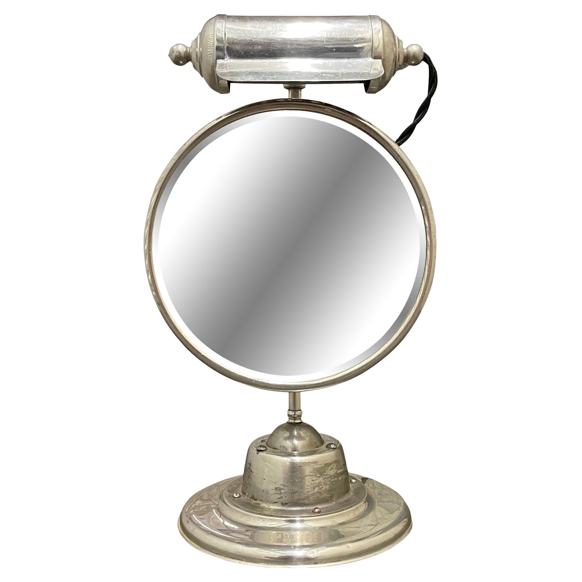 Early 20th Century American Lighted Shaving Mirror