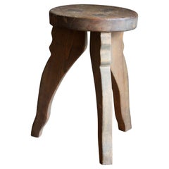 Swedish, Freeform Stool, Stained pine, Sweden, C. 1940s