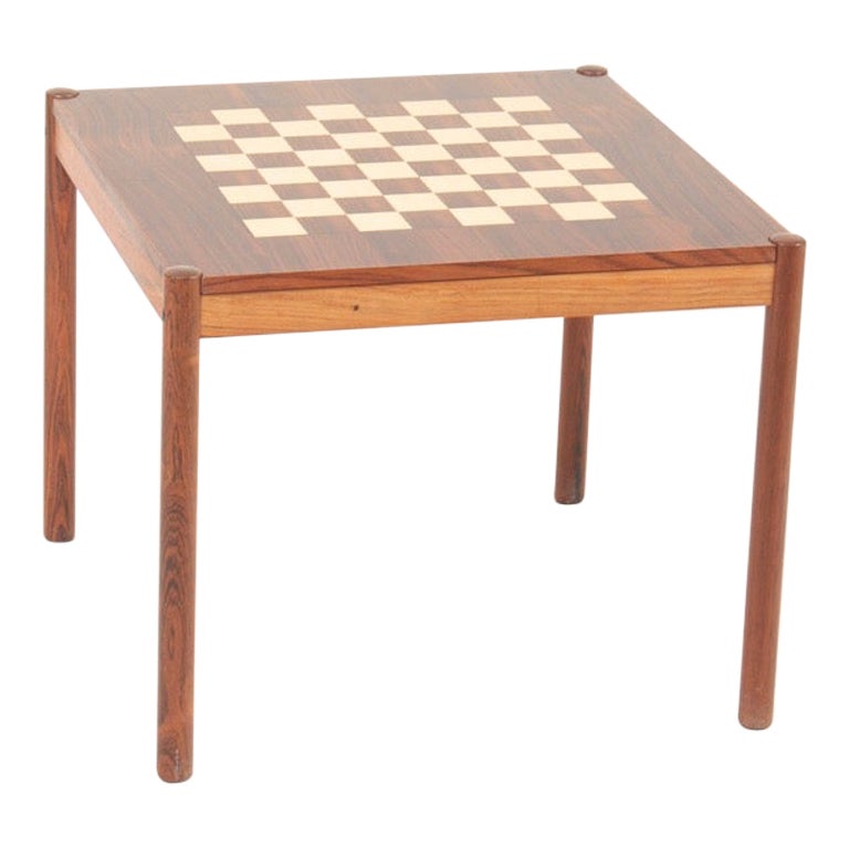 Midcentury Game Table in Rosewood by Georg Petersen, 1960s For Sale