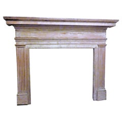 Early 19th Century American Stripped Pine Fireplace Mantel