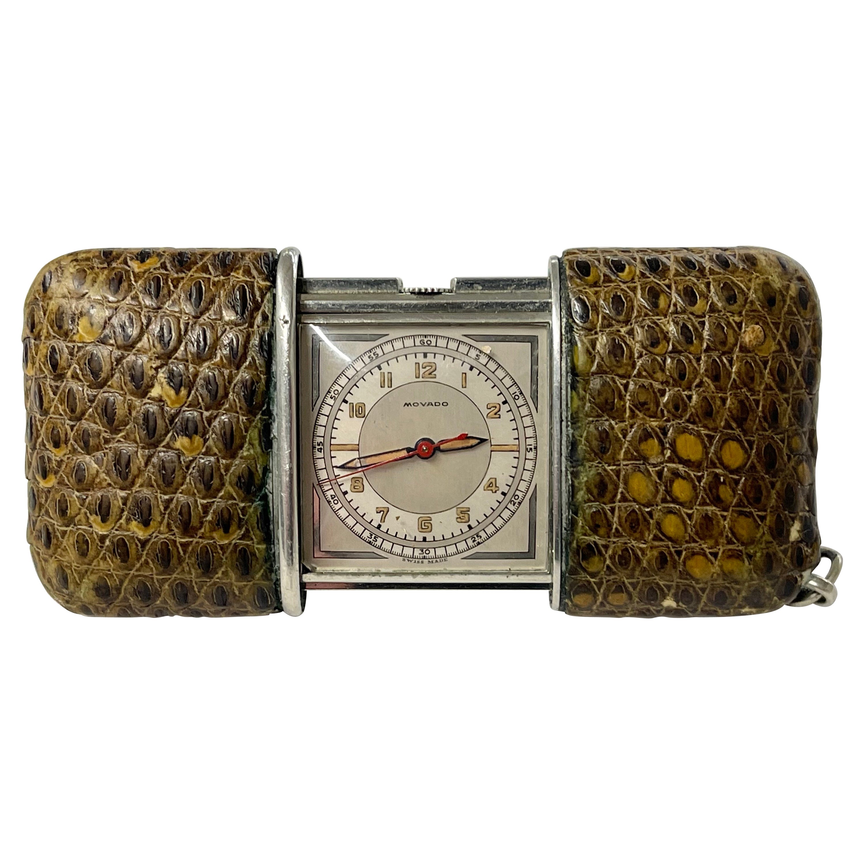 Vintage Movado Ermeto Travel Clock For Sale