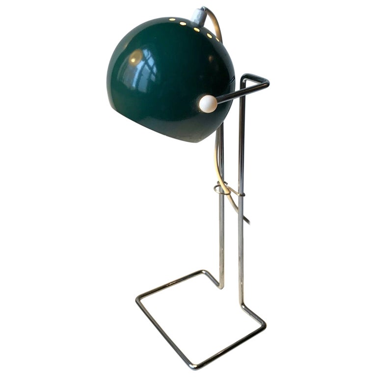 Scandinavian Space Age Green Ball Table Lamp by E. S. Horn, 1960s For