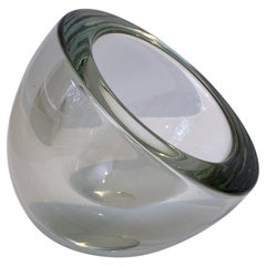 Vintage Seguso or Barbini Chunky Murano Glass Bowl XL