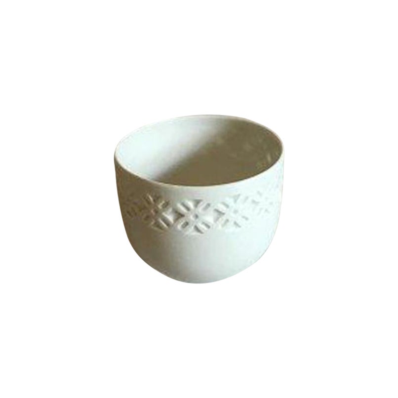 Bing & Grondahl White Candle Holder No 6043 For Sale
