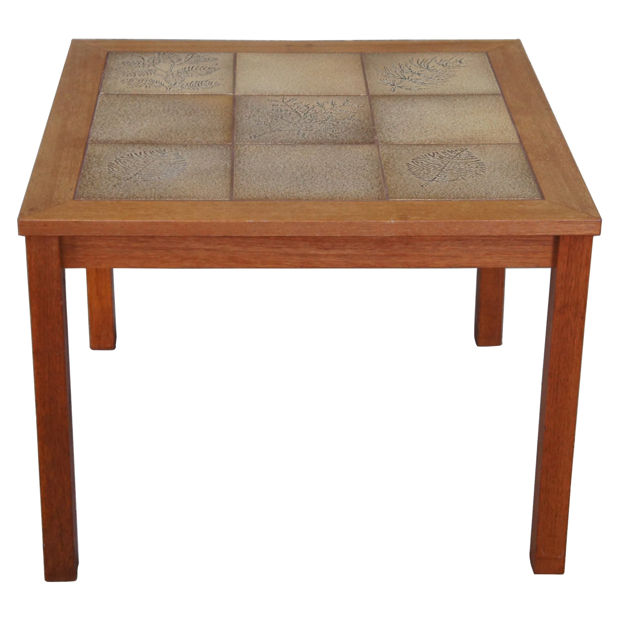 1960s Mid Century Danish Modern Tiled Square Corner End Table Denmark For Sale