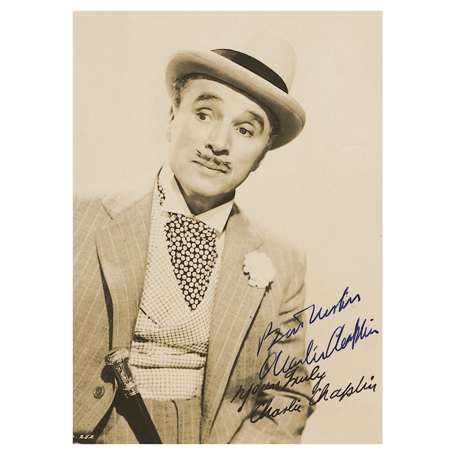 Charlie Chaplin Signed Photograph as Monsieur Verdoux For Sale