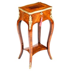Antique French Parquetry & Marquetry Occasional Table 19th C