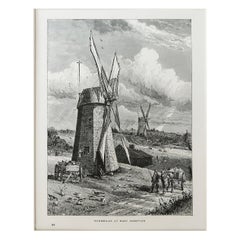 Original Antique Print of East Hampton, Long Island, New York, C.1870
