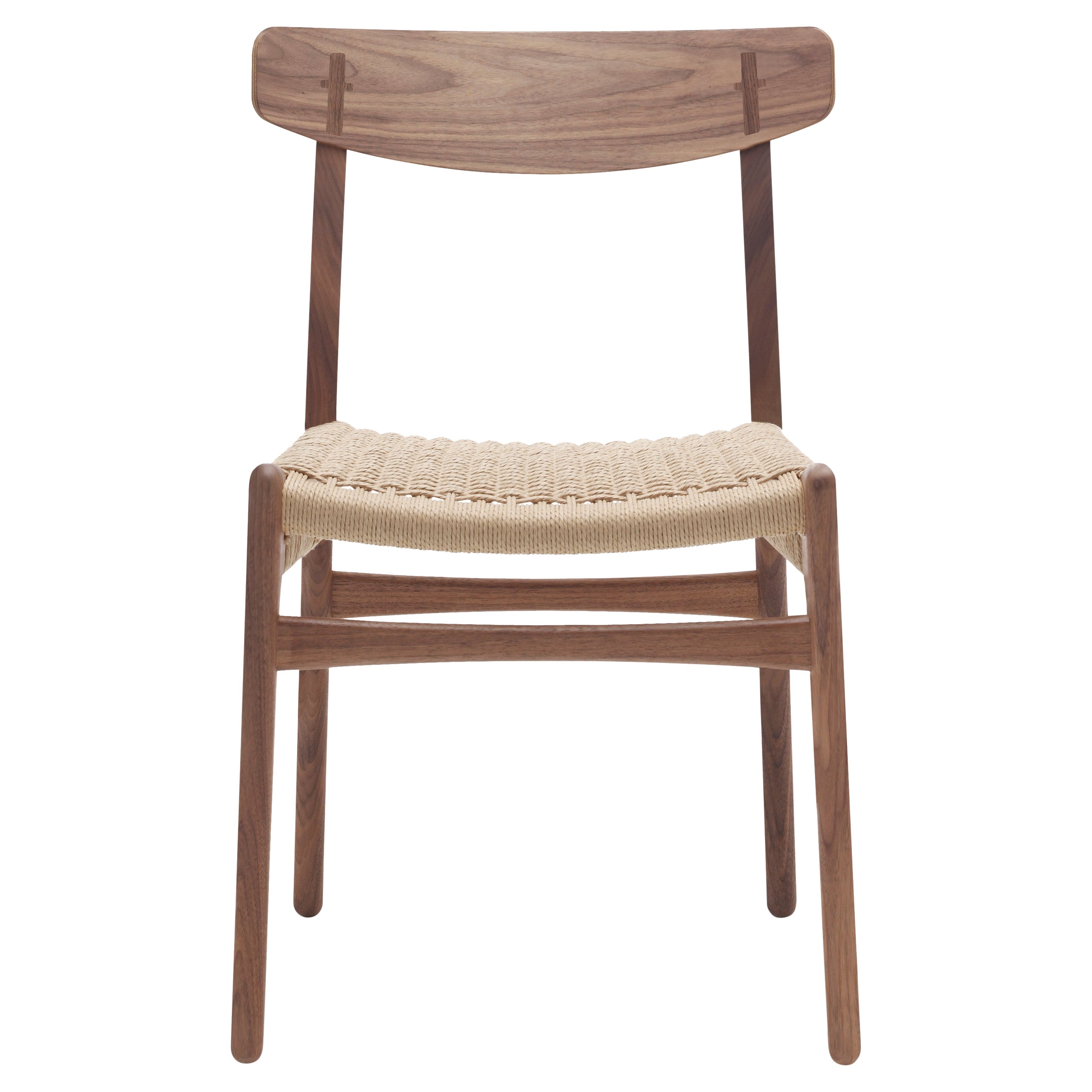 CH23 Dining Chair in Walnut Oil with Natural Papercord Seat by Hans J. Wegner