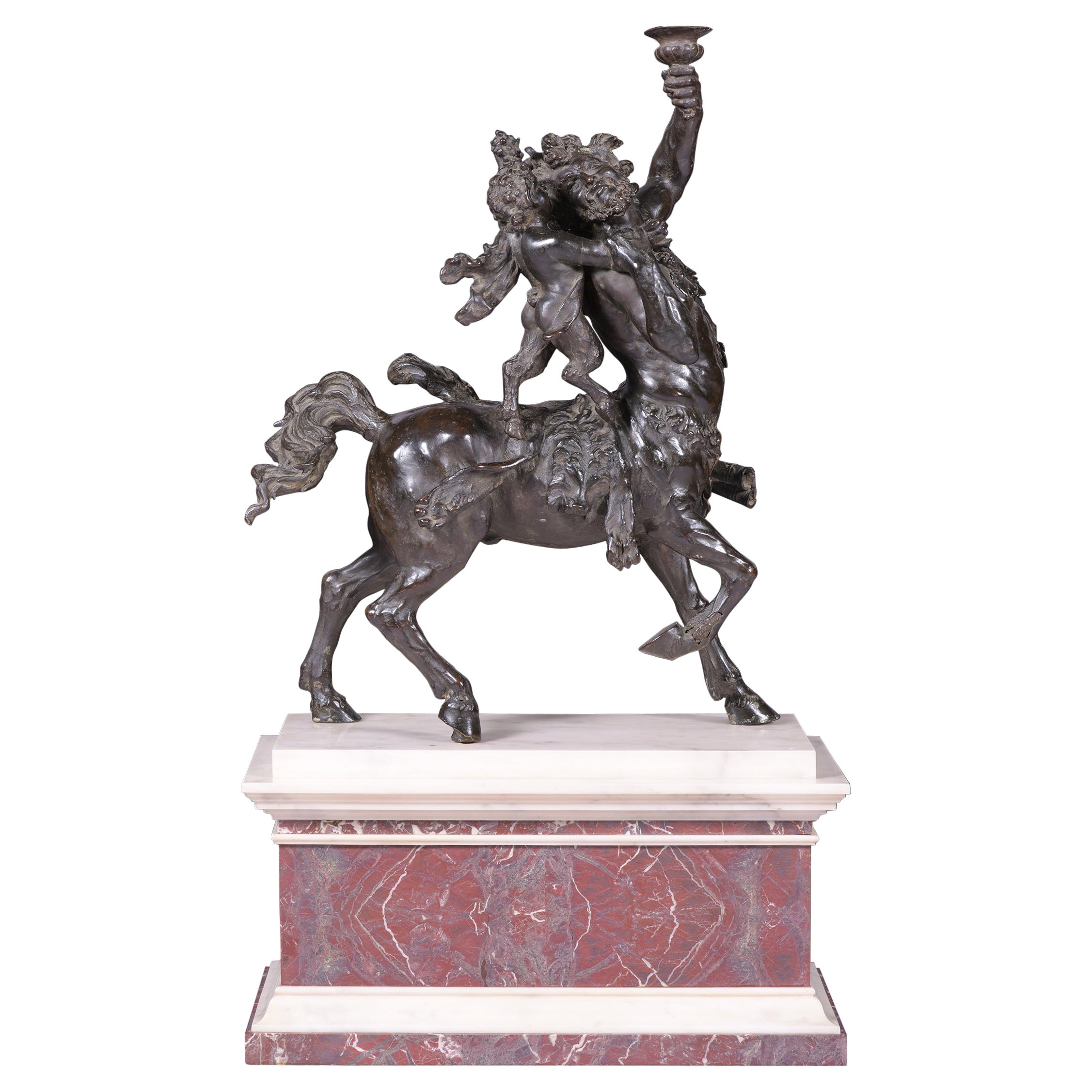 19th Century Large Bronze of Centaur with Eros