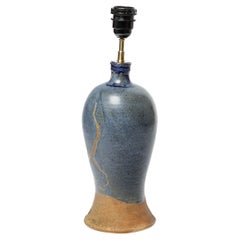 Denis Avonts Blue 20th Century Ceramic Table Lamp French Lighting Design