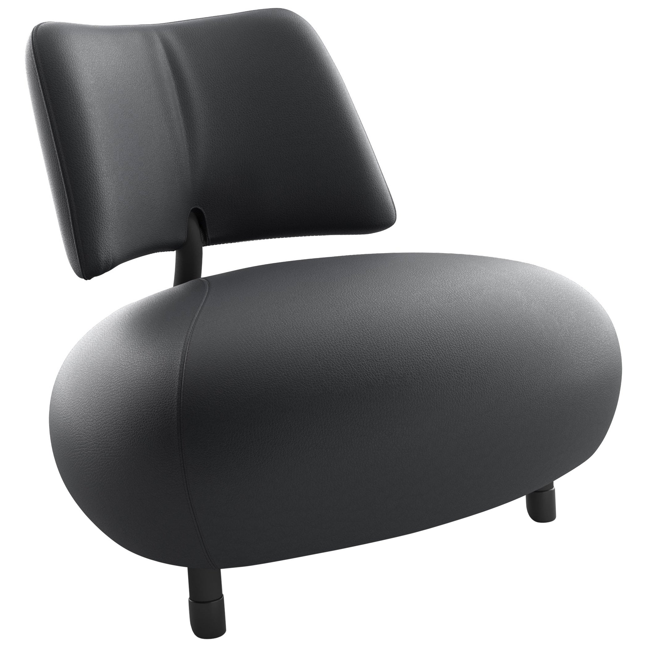 Pallone Chair by Leolux Upholstered in Leather For Sale
