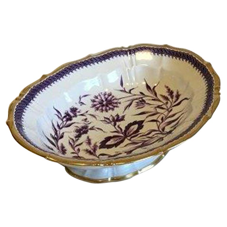 Bing & Grondahl Art Nouveau Oval Bowl on Foot For Sale