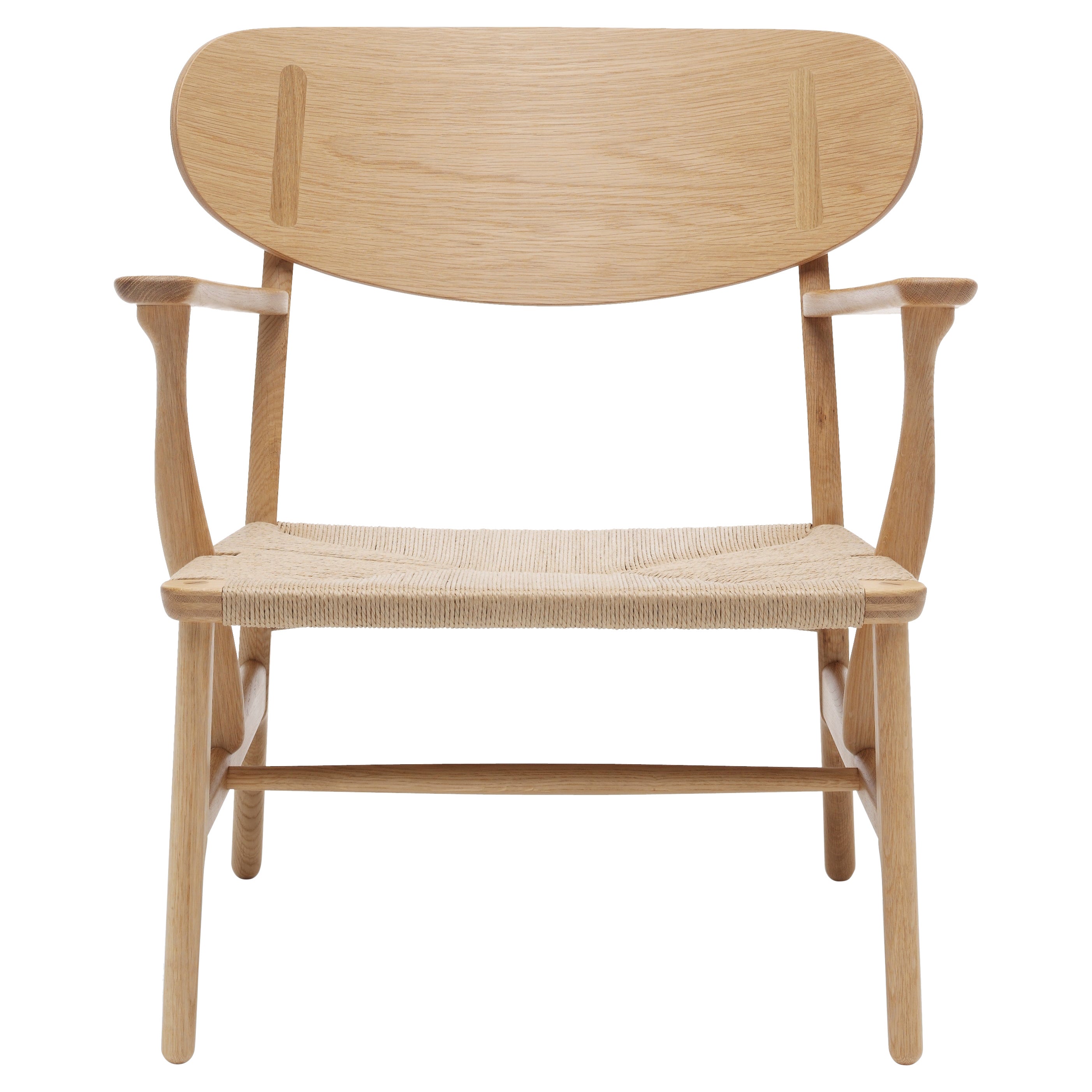 CH22 Lounge Chair in Oak Oil with Natural Papercord Seat by Hans J. Wegner