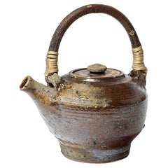 Jean Linard Vintage Ceramic Tea Pot La Borne 1970 Handmade Design