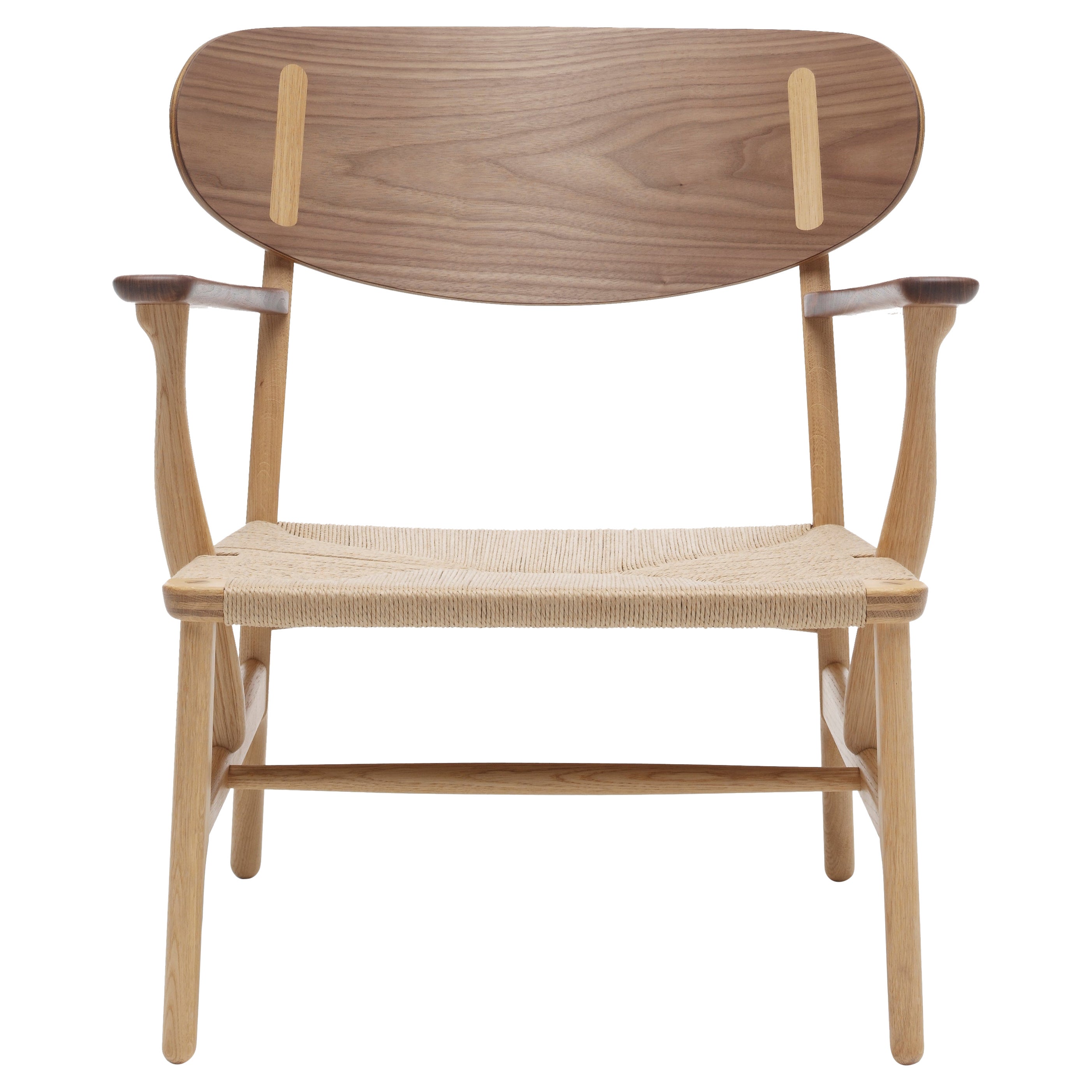 CH22 Lounge Chair in Oak/Walnut Oil & Natural Papercord Seat by Hans J. Wegner