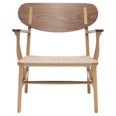 CH22 Lounge Chair in Oak/Walnut Oil & Natural Papercord Seat by Hans J. Wegner