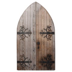Gothic Style Arched Antique Church Doors