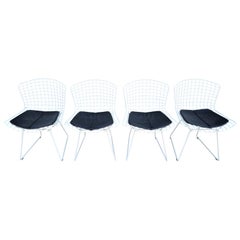 Harry Bertoia for Knoll Wire Dining Chairs Set 4