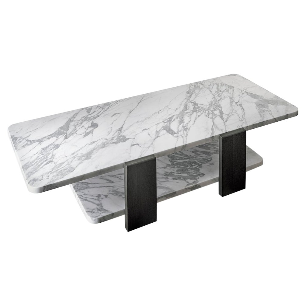 Mesa baja Torii de mármol de Carrara en venta
