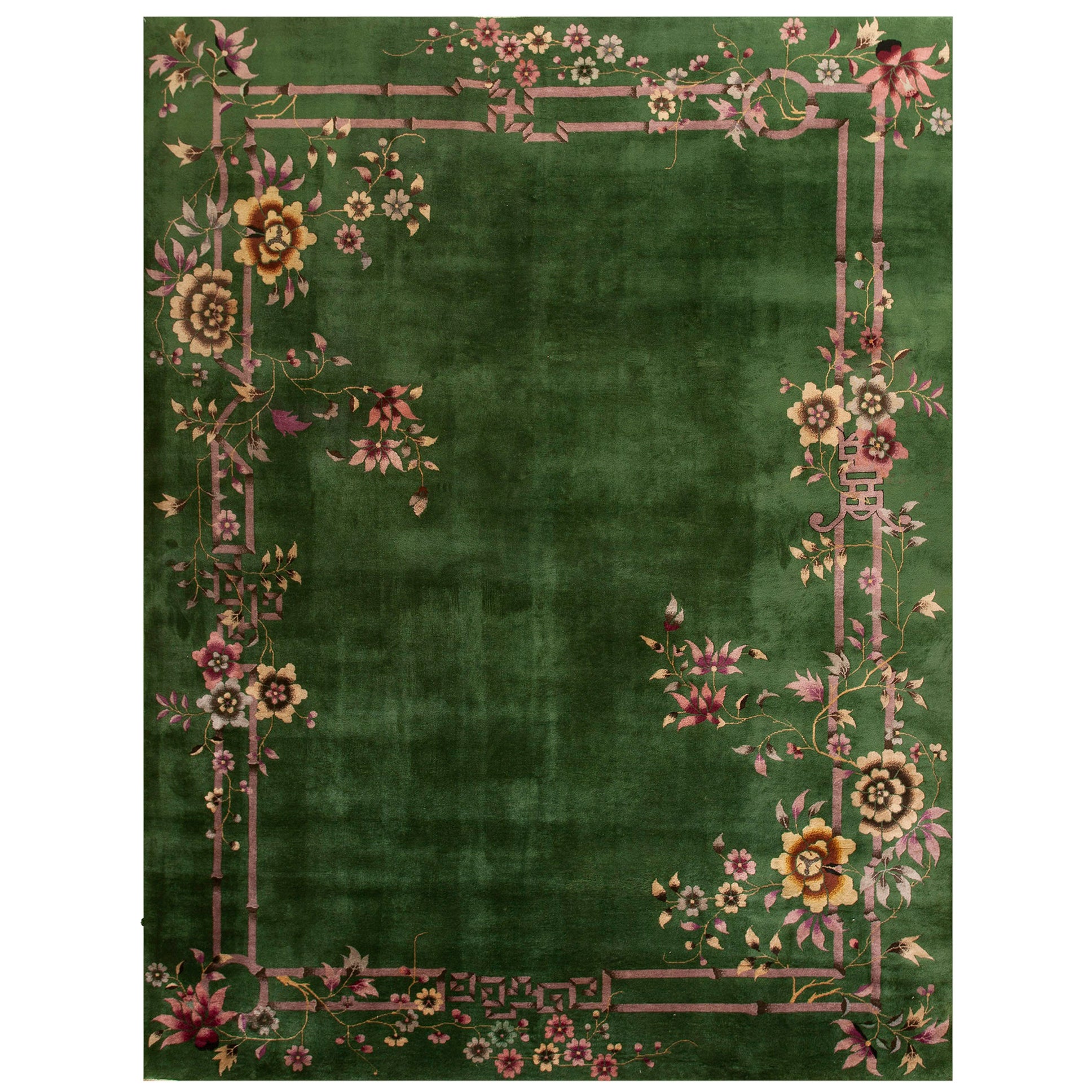 Chinesischer Art-Déco-Teppich aus den 1920er Jahren ( 9' x 11' 6" - 275 x 350 cm)