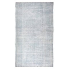 High-quality Antique Blue, Ivory Indian Flat-Weave Rug by Doris Leslie Blau