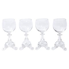 Set of Four Swedish Neoclassical 19th Century Translucent Glass Apertif/ Liqueur