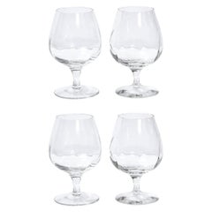 Set of Four Translucent Crystal Brandy Snifter by Tiffany & Co.