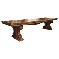 Rare Late Italian Renaissance Walnut Wood Dining Table, Circa 1600