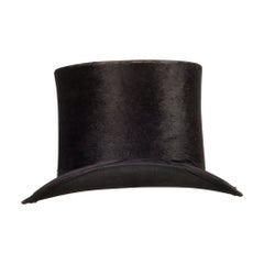 Antique Beaver Fur Top Hat c.1800-1910